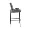 Armen Living Panama 26" Counter Height Bar Stool in Charcoal Fabric and Black Finish LCPMBACH26 - alternate 5